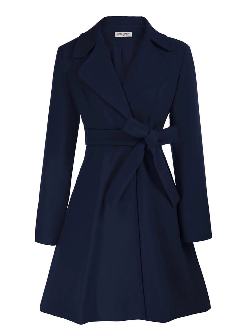 Beautiful Kate Kasin Navy blue belted pea coat,NWT